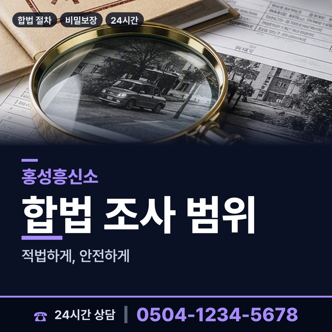 홍성 금마면 외도탐정 상담 안내